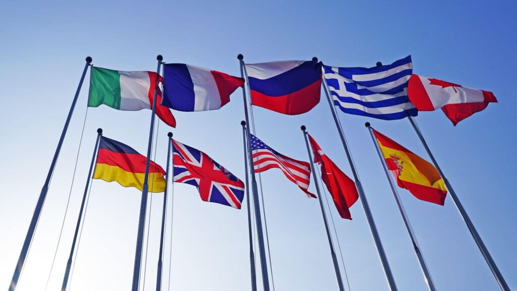 World Flags,Global Affairs, International Relations, National Flags, International Politics, Global Diplomacy.